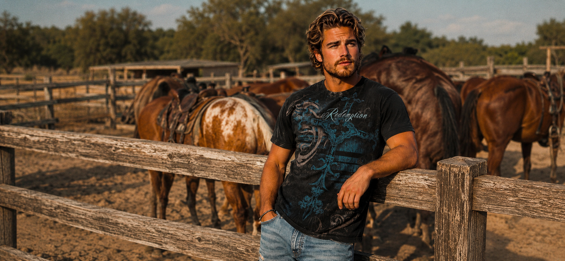Anointed tee - horse ranch